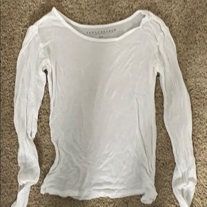 womens plain white long sleeve shirt